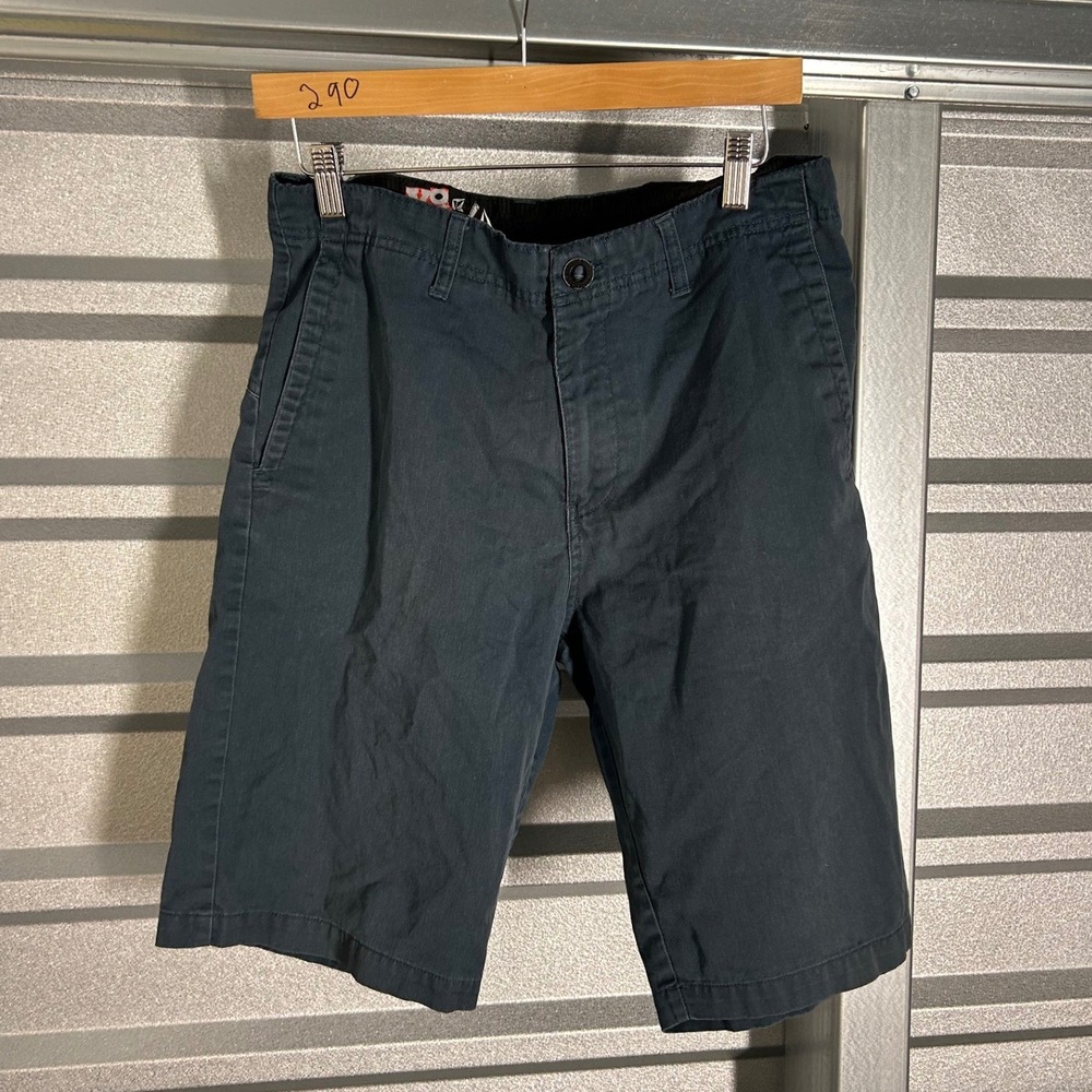 Y2K Volcom Chino Shorts Mens 32 Blue Skate Surf Casual Outdoor Summer